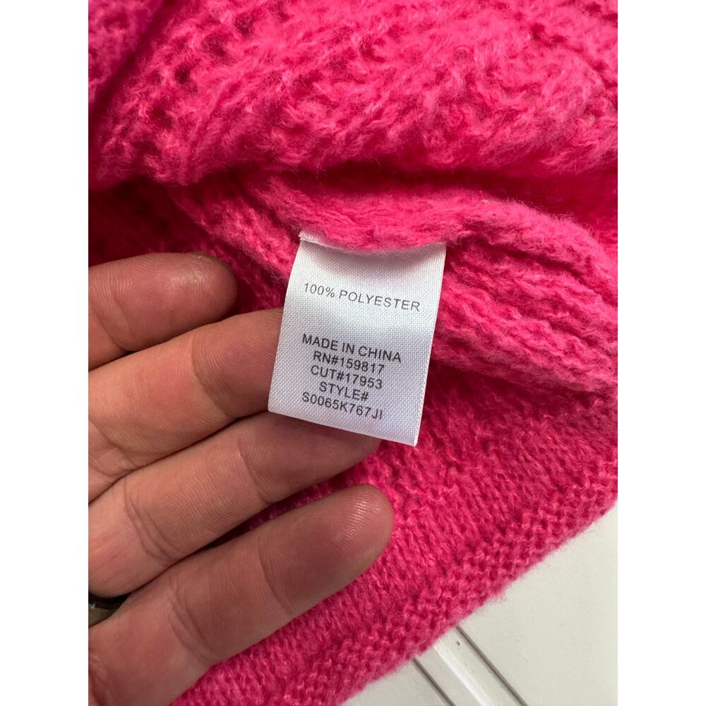 ALTAR'D STATE NWT Cropped Turtleneck Sweater Women's Size Medium Hot Pink - Picture 6 of 7